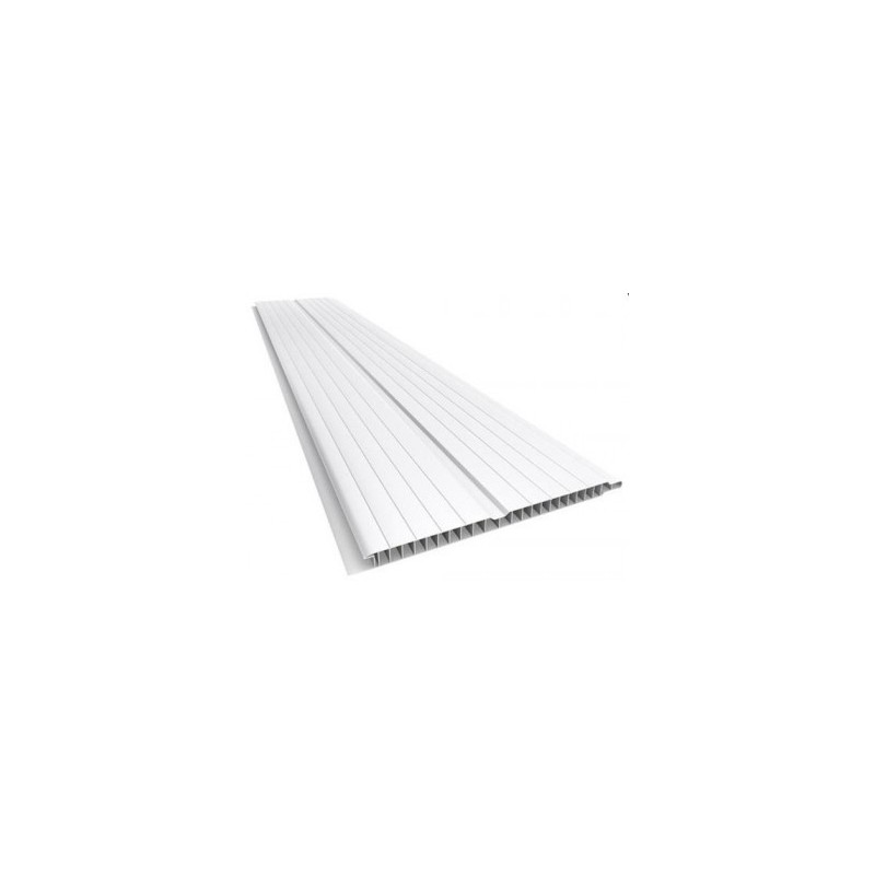 Forro de PVC Branco frisado 8 mm Barra 6 metros x 20 cm larg