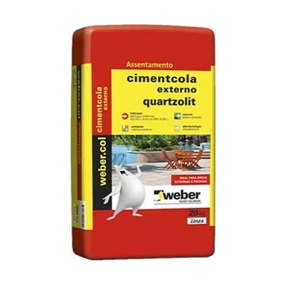 Cimentcola ACII Weber Color 20kg externo Quartzolit